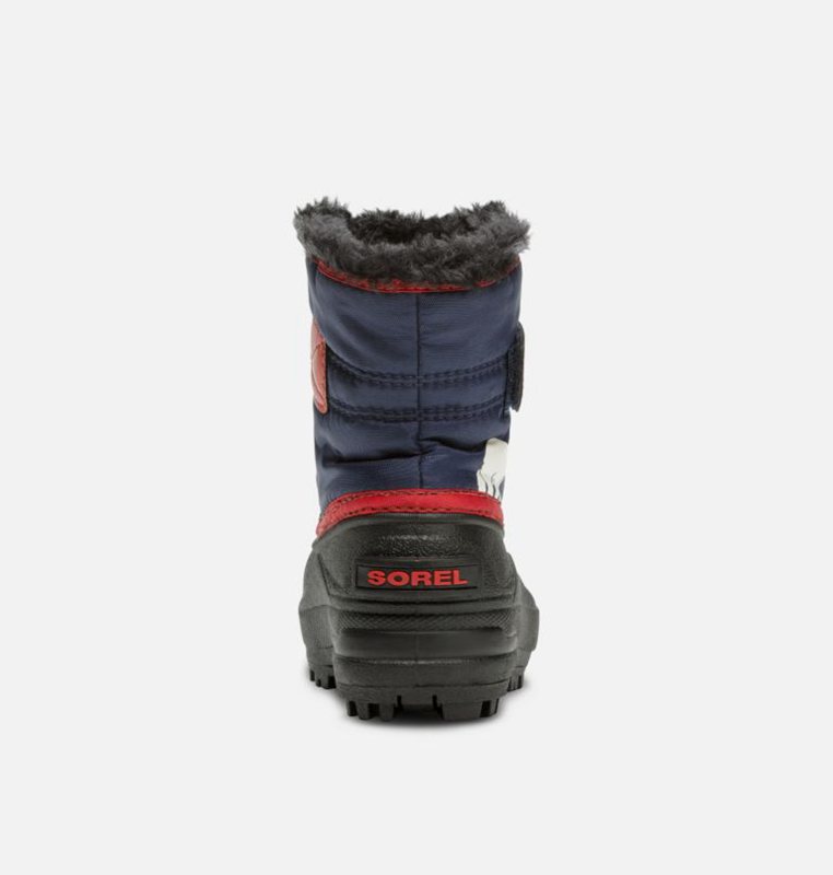 Botas Nieve Sorel Niños - Toddler Commander™ Azul Marino/Rojas - 72390-YNQH